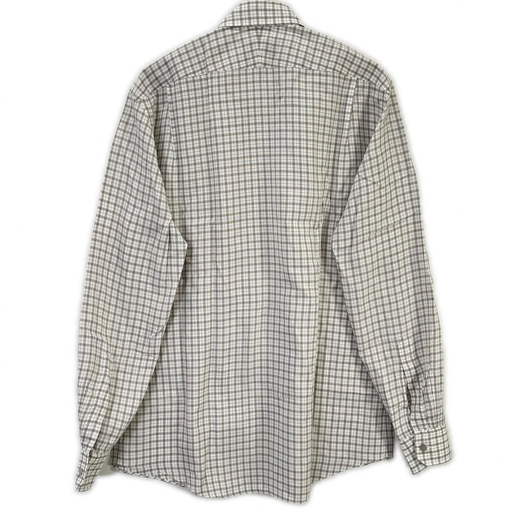 Hermes Long Sleeve Shirt Series Button Gray Check — view 2