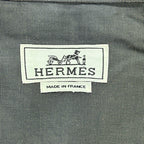 Hermes Long Sleeve Shirt Series Button Brown Stitch — view 4