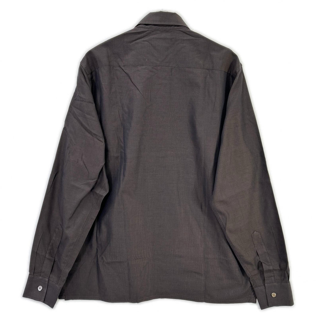 Hermes Long Sleeve Shirt Series Button Brown Stitch — view 2