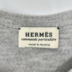 Hermes White Gray Twill Lane Sleeveless Knit 36 Sweater — view 3