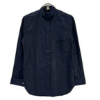 Hermes Navy Cotton Button Bowtie Shirt 38 — view 3