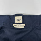 Hermes Navy Cotton Button Bowtie Shirt 38 — view 5