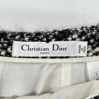 Dior Black Wool Mohair Tweed Skirt 34 — view 3