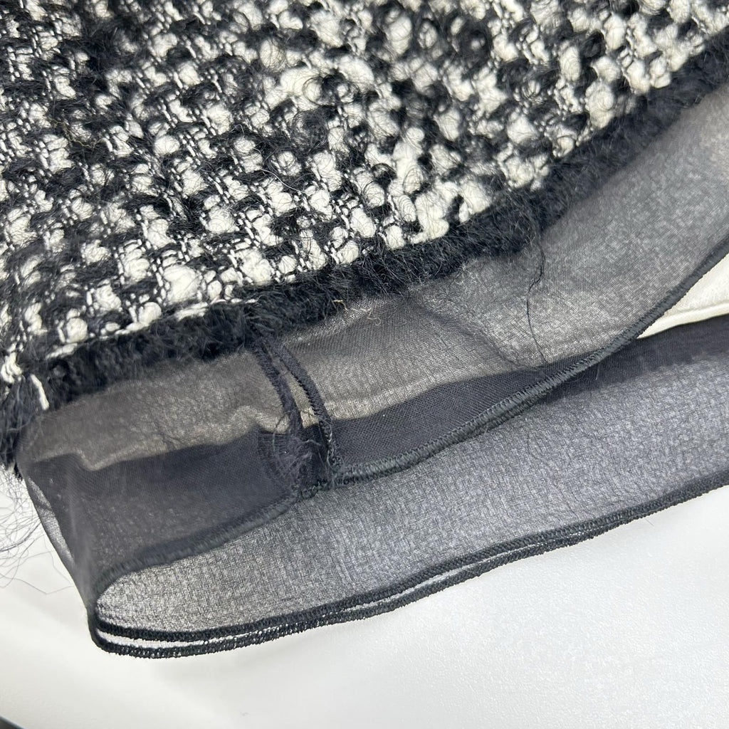 Dior Black Wool Mohair Tweed Skirt 34 — view 6