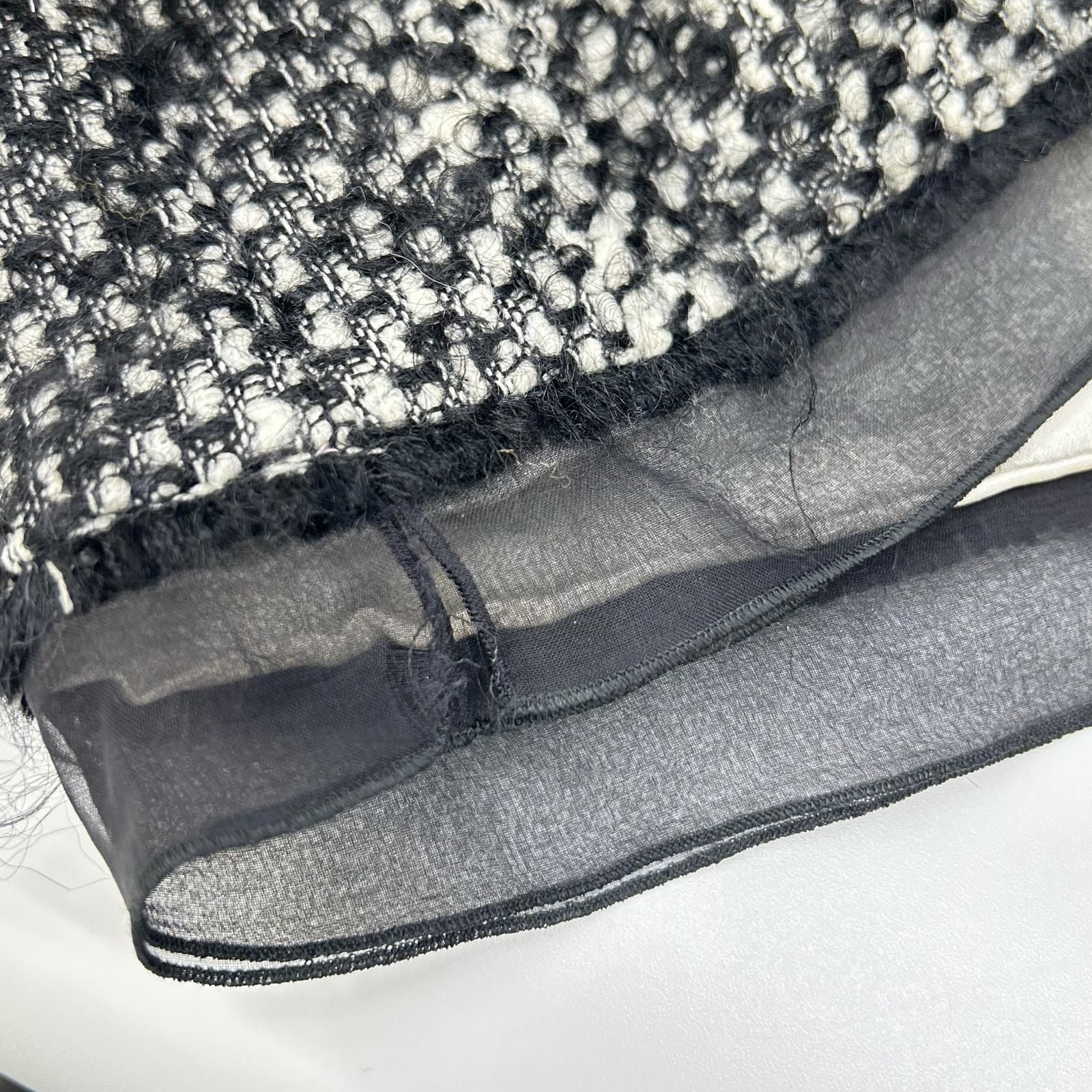 Dior Black Wool Mohair Tweed Skirt 34 — view 6