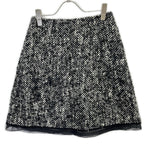 Dior Black Wool Mohair Tweed Skirt 34