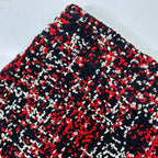 Dior Red Black Wool Tweed Skirt 34 — view 6