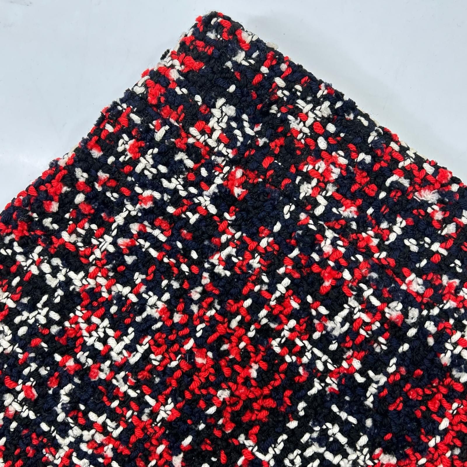 Dior Red Black Wool Tweed Skirt 34 — view 6