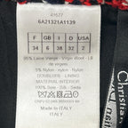 Dior Red Black Wool Tweed Skirt 34 — view 4