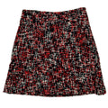 Dior Red Black Wool Tweed Skirt 34