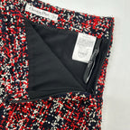 Dior Red Black Wool Tweed Skirt 34 — view 7