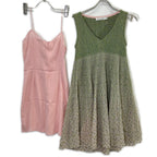 Dior Green Pink Cotton Lame Knit Dress 34