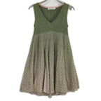 Dior Green Pink Cotton Lame Knit Dress 34 — view 2