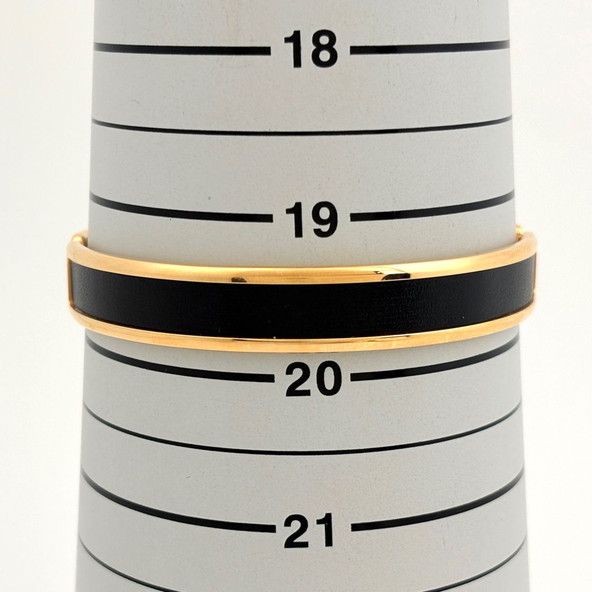 Hermes Olympe Bangle Gold Plated Black Bracelet — view 5