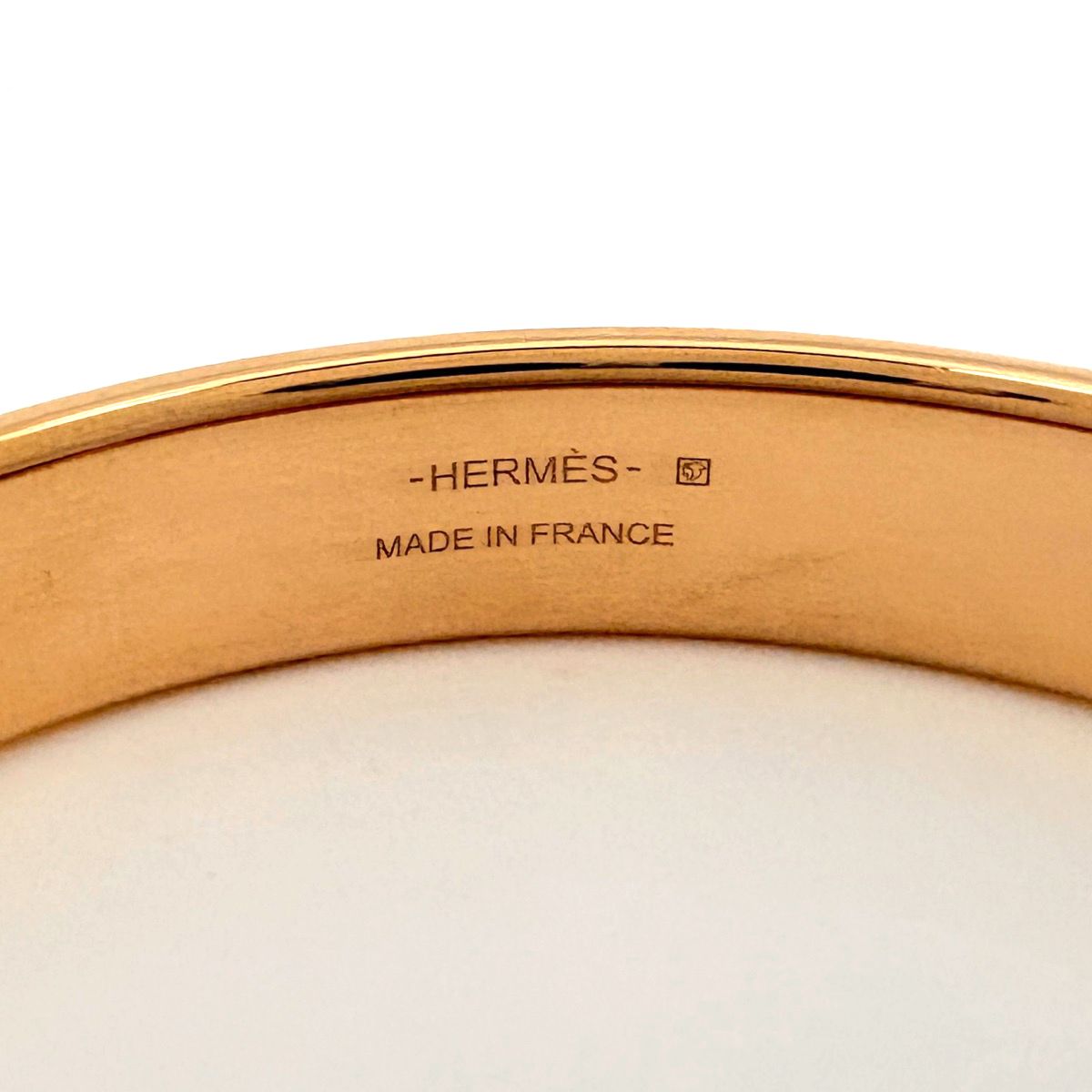 Hermes Olympe Bangle Gold Plated Black Bracelet — view 4