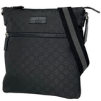 Gucci Shoulder Bag GG Pattern Nylon Black
