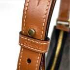 Celine Ava Shoulder Bag Triomphe Black Brown — view 5