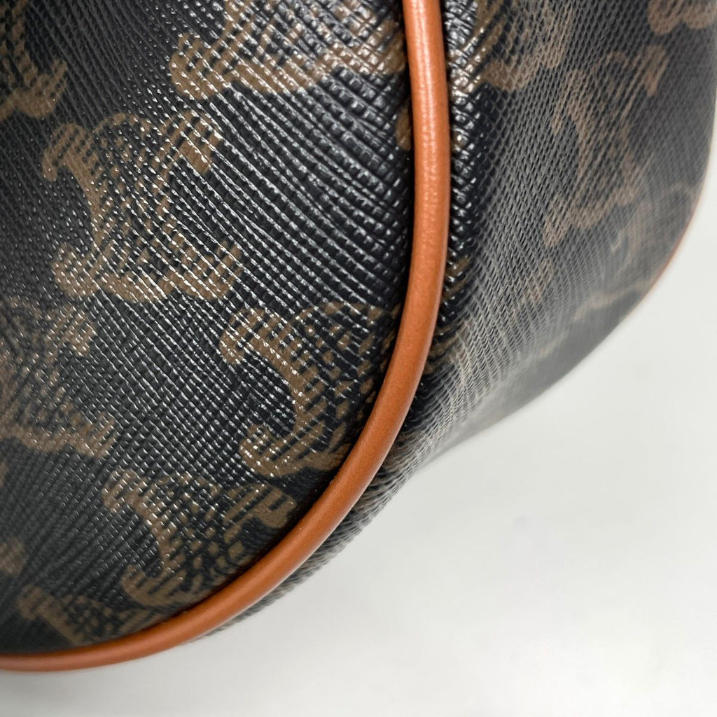 Celine Ava Shoulder Bag Triomphe Black Brown — view 3