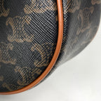 Celine Ava Shoulder Bag Triomphe Black Brown — view 3