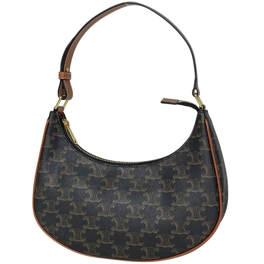 Celine Ava Shoulder Bag Triomphe Black Brown