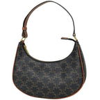 Celine Ava Shoulder Bag Triomphe Black Brown