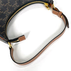 Celine Ava Shoulder Bag Triomphe Black Brown — view 6