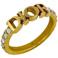Dior Ring Rhinestone Gold