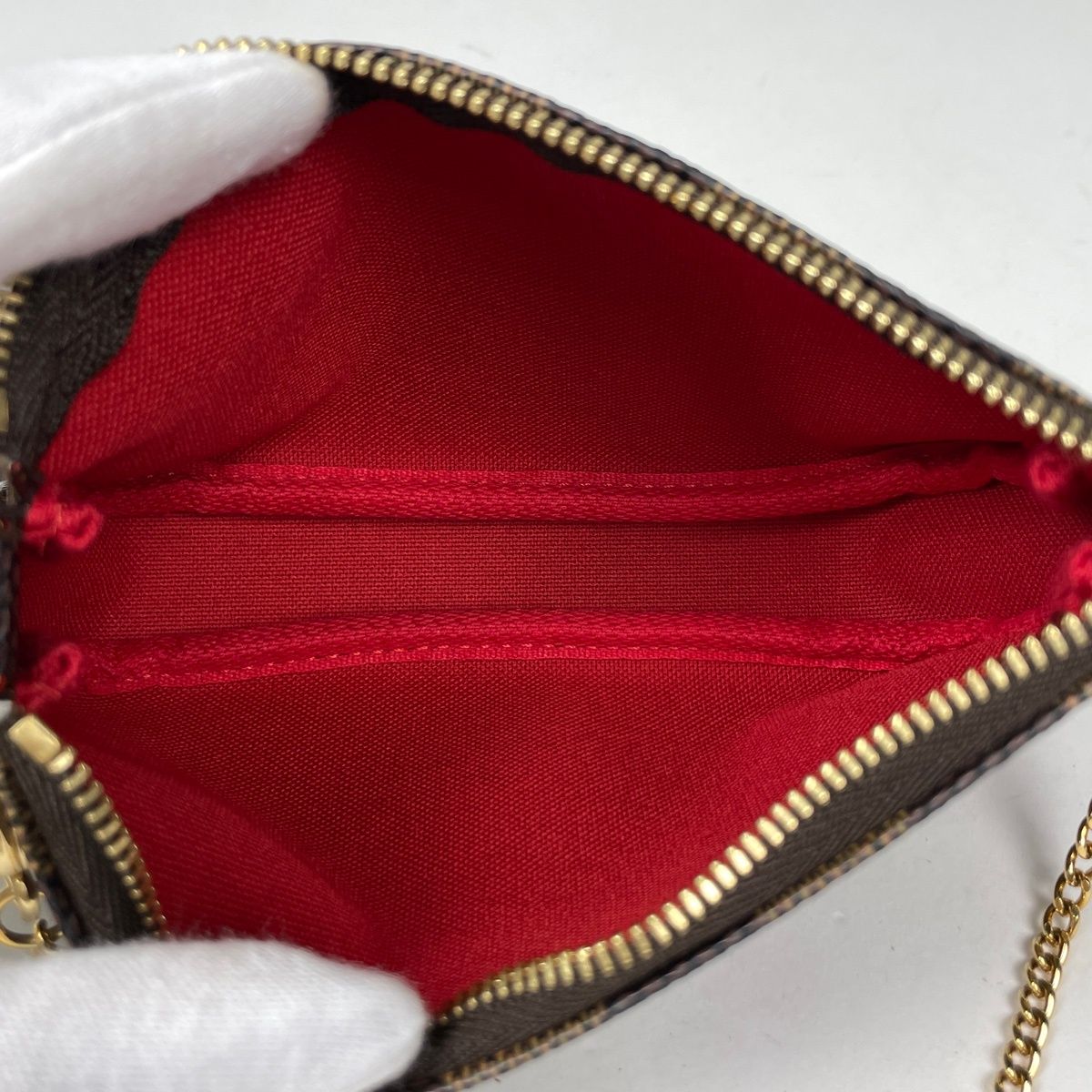 Louis Vuitton Mini Pochette Soirle Pouch Damier Brown — view 6