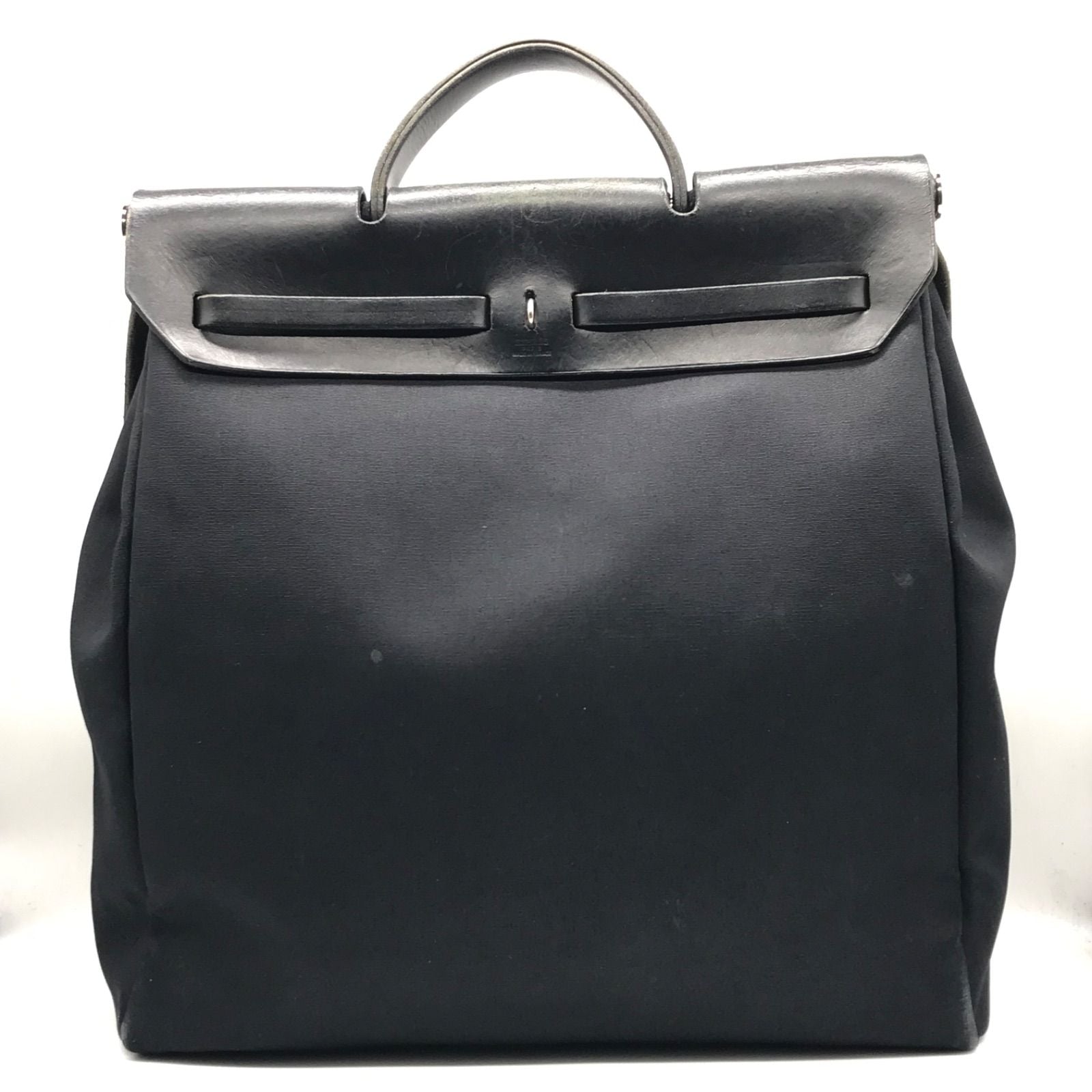 Hermes Herbag MM 2-Way Shoulder Bag Black Price Negotiation Welcome — view 2