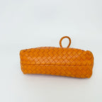 Bottega Veneta Intrecciato Shoulder Bag Leather Orange Vintage — view 6