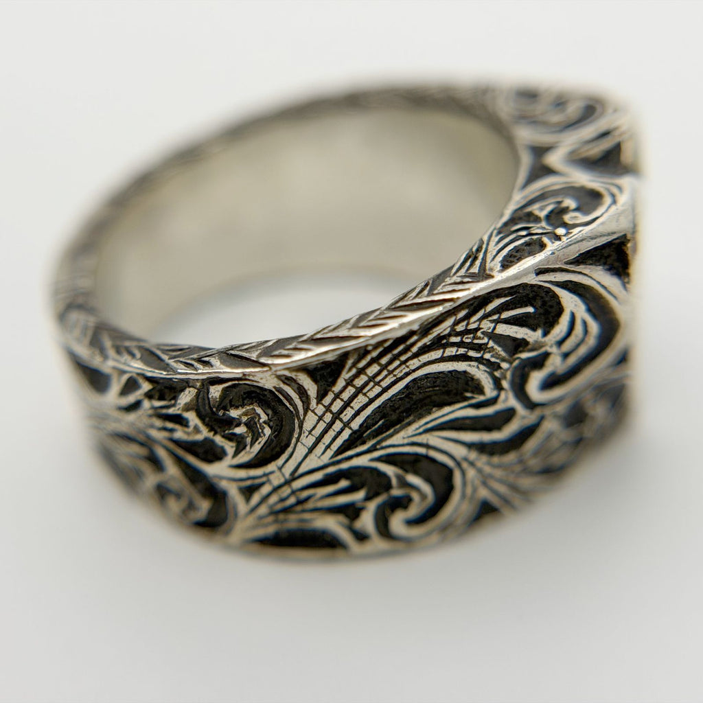 Gucci Heart Arabesque Ring 925 Sterling Silver Vintage — view 7