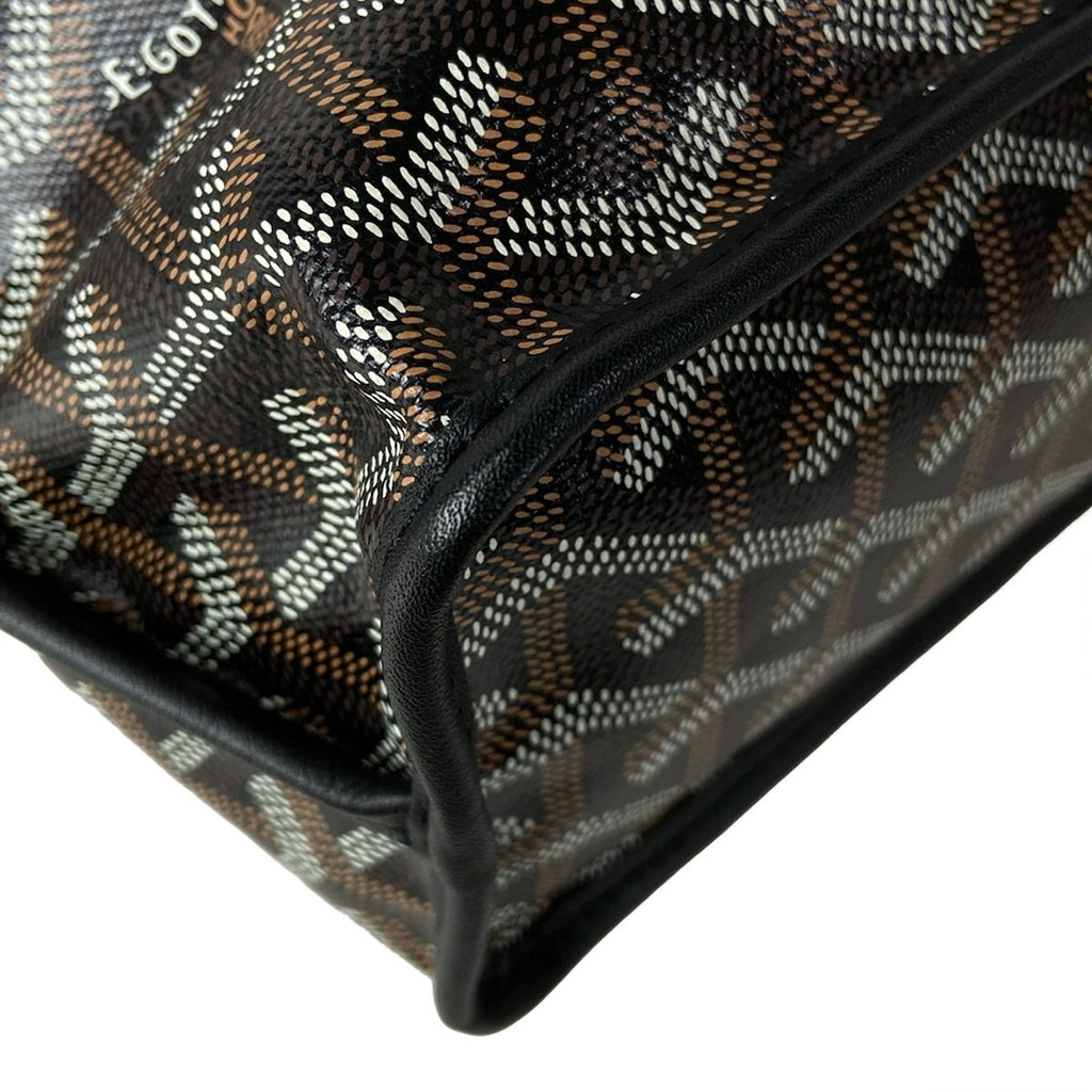 Goyard Handbag Anjou Mini Black Dark Brown White — view 7