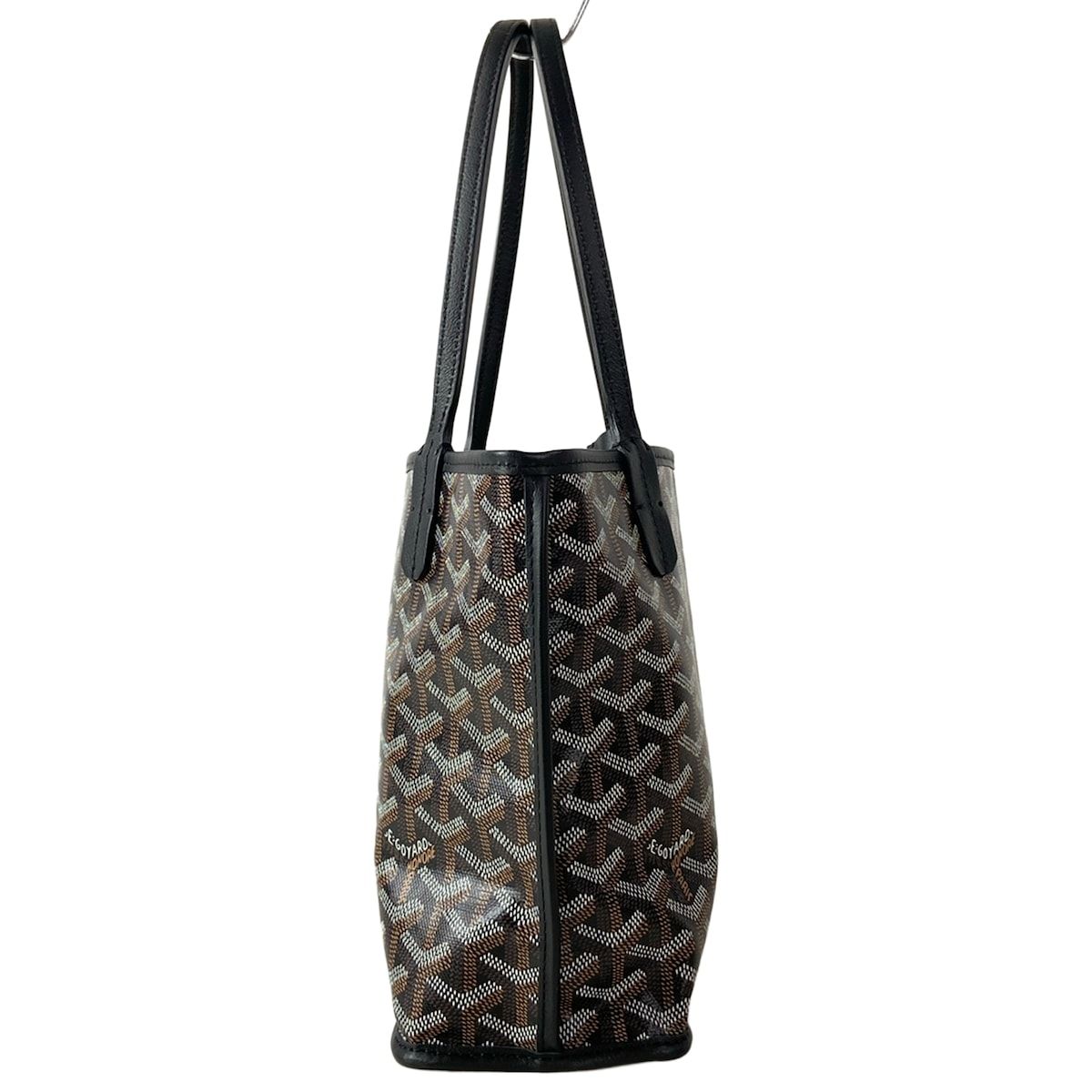Goyard Handbag Anjou Mini Black Dark Brown White — view 2