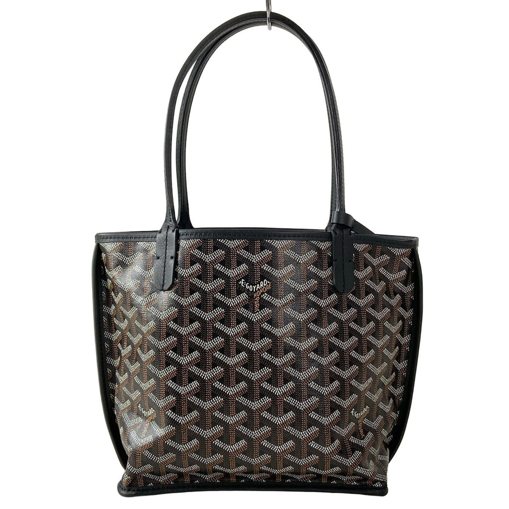 Goyard Handbag Anjou Mini Black Dark Brown White