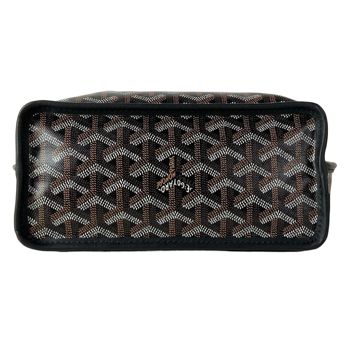Goyard Handbag Anjou Mini Black Dark Brown White — view 5