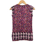 Chanel Tunic 38 M Pink Black Multi Crew Neck Sleeveless Cashmere Blend Knit — view 2