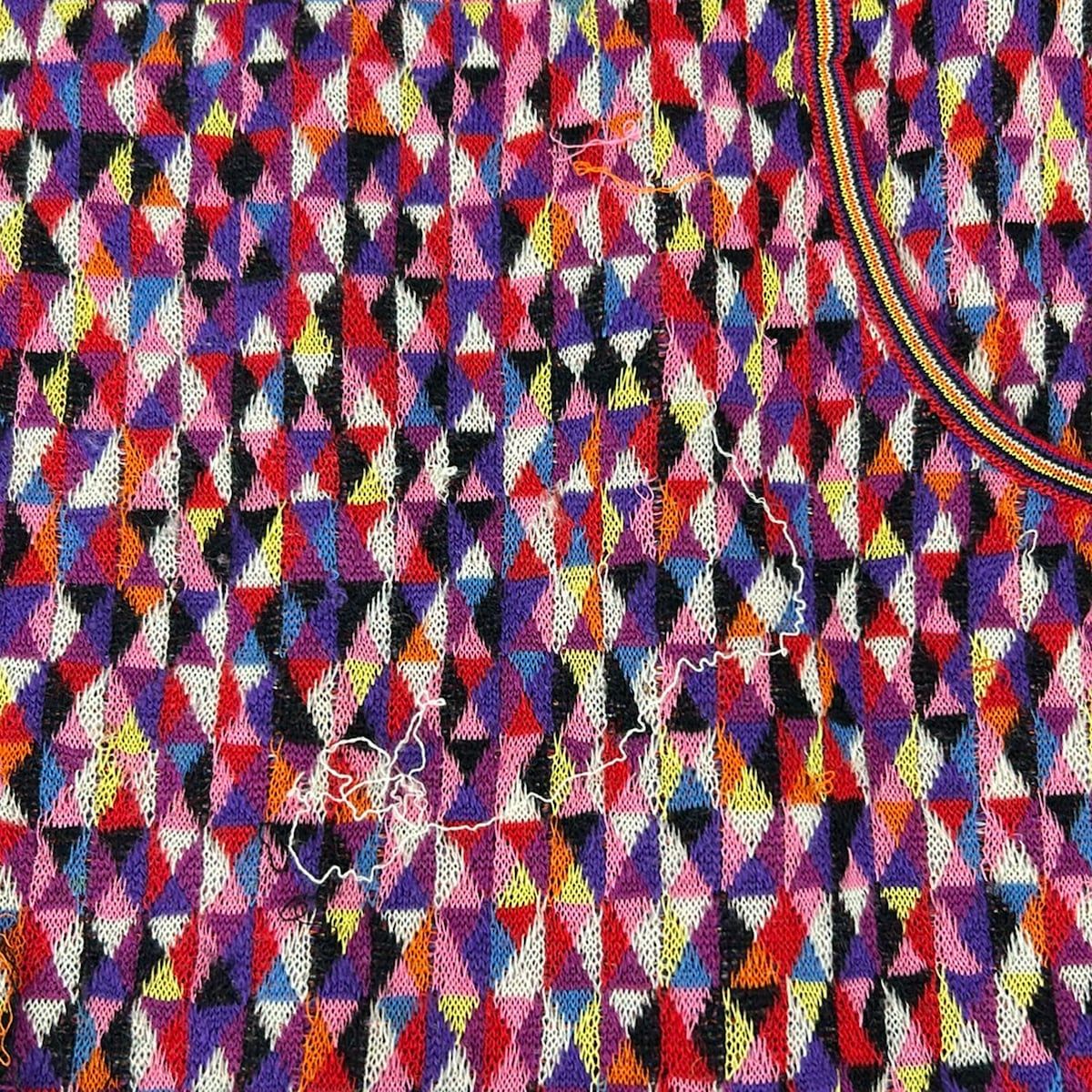 Chanel Tunic 38 M Pink Black Multi Crew Neck Sleeveless Cashmere Blend Knit — view 5