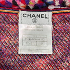 Chanel Tunic 38 M Pink Black Multi Crew Neck Sleeveless Cashmere Blend Knit — view 3