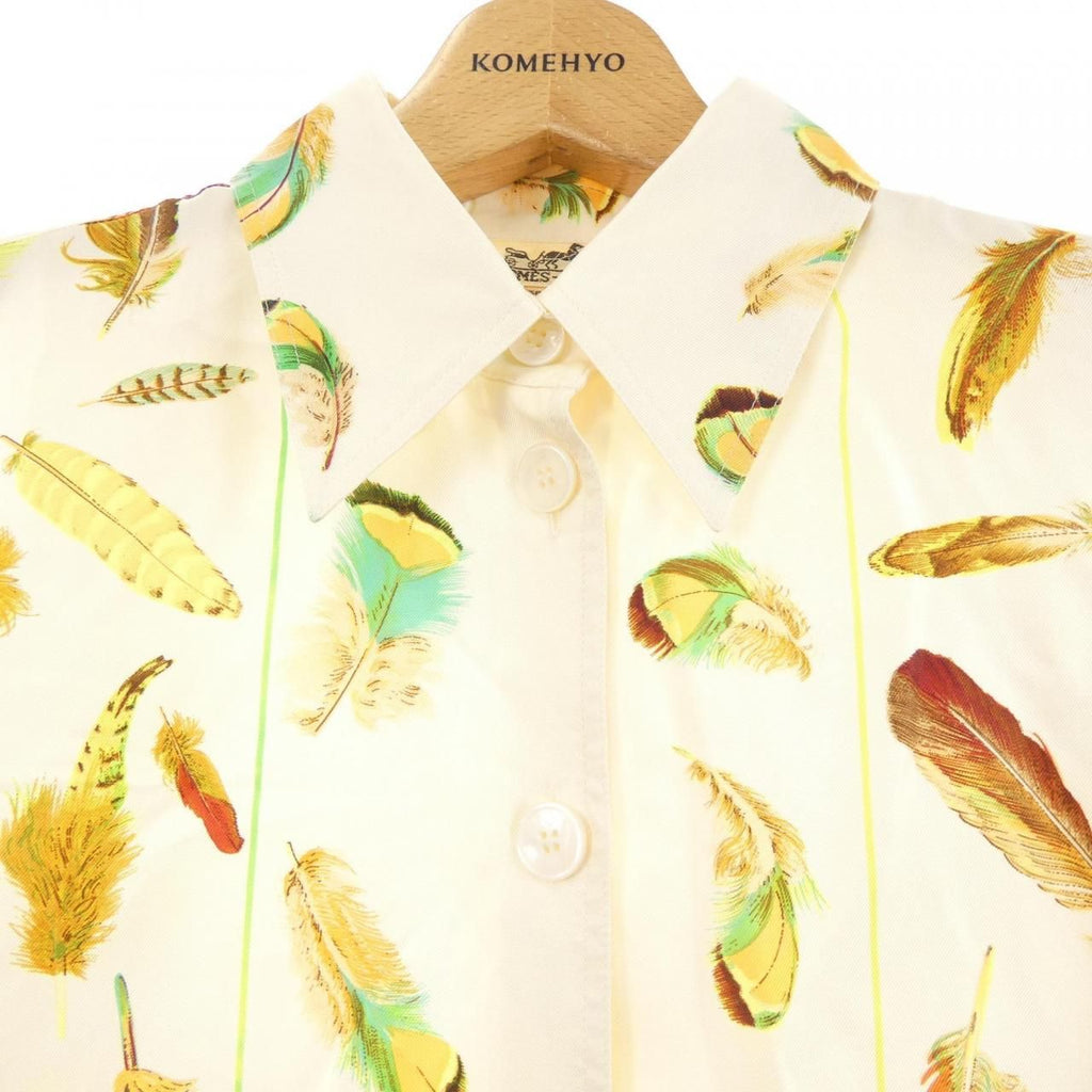 Hermes Plumes Twill Lane Shirt — view 4