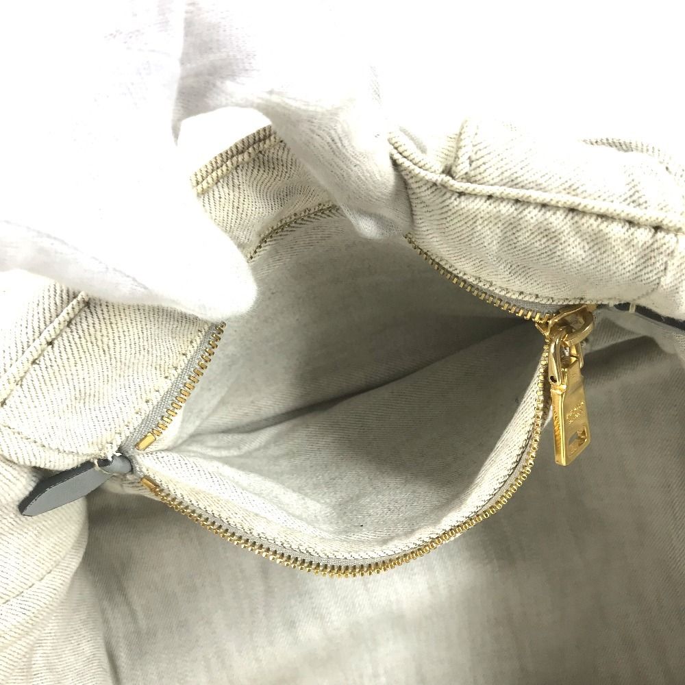 Prada Handbag Canapa Logo Cotton White — view 6