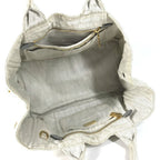 Prada Handbag Canapa Logo Cotton White — view 4