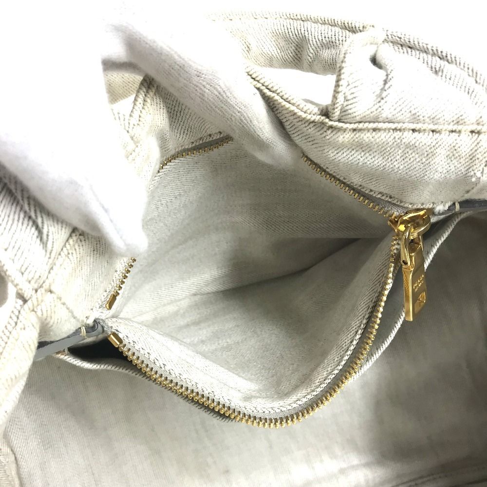 Prada Handbag Canapa Logo Cotton White — view 5