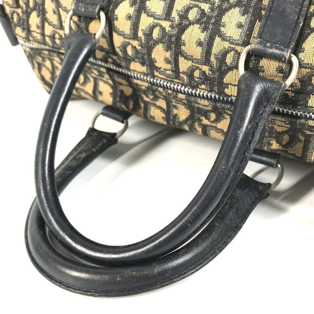 Dior Handbag Trotter Logo Leather Canvas Navy — view 2