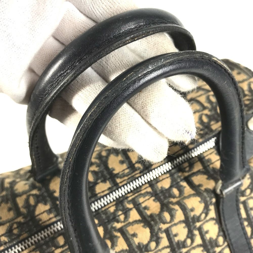 Dior Handbag Trotter Logo Leather Canvas Navy — view 4