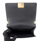 Chanel Chain Shoulder Bag CC Logo Boy Lambskin Black — view 6