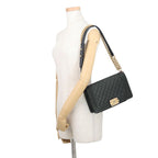 Chanel Chain Shoulder Bag CC Logo Boy Lambskin Black — view 4