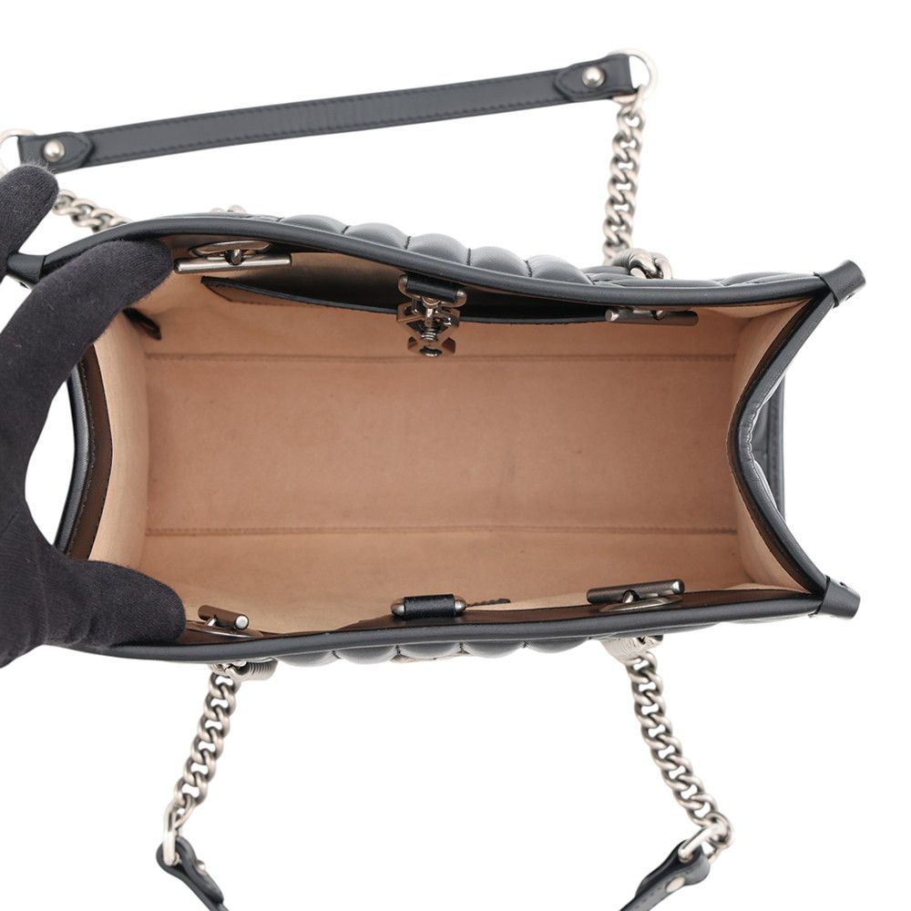 Gucci Tote Bag GG Marmont Chain Leather Black — view 5