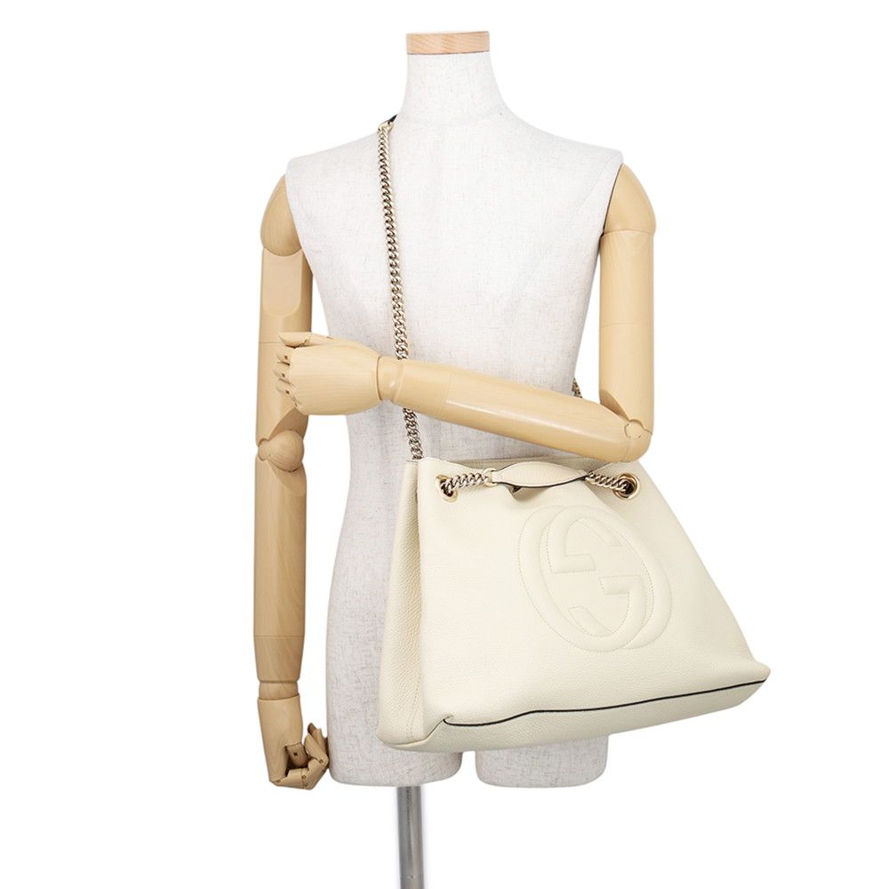Gucci Tote Bag Interlocking G Soho Chain Leather 2-Way — view 5