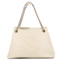 Gucci Tote Bag Interlocking G Soho Chain Leather 2-Way