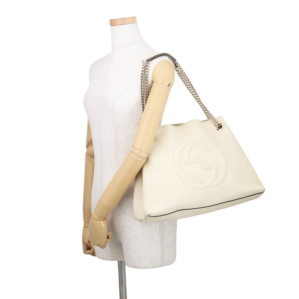 Gucci Tote Bag Interlocking G Soho Chain Leather 2-Way — view 4